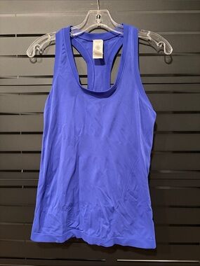 Athleta Electric Blue Racerback Tank with Non Slip Hem